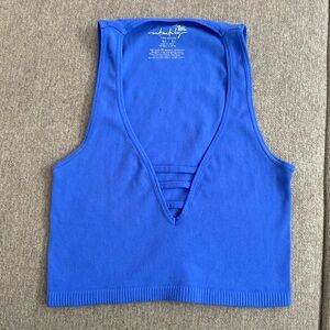 Blue free people tank top